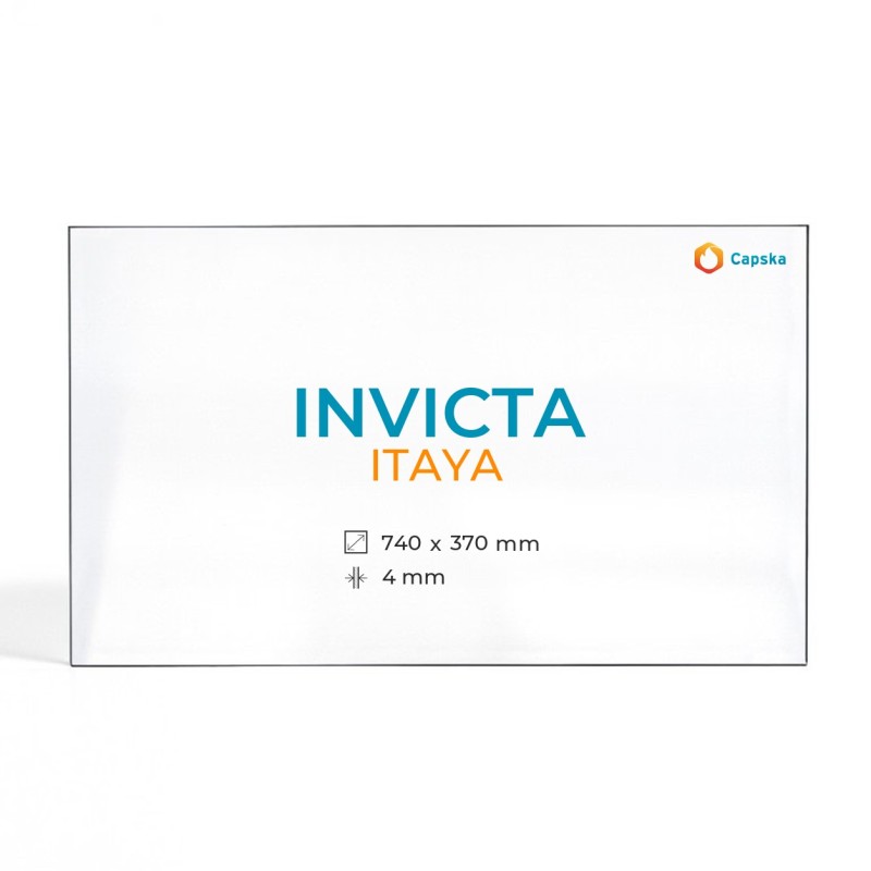 Cristall Invicta ITAYA - Vidre Rectangle per estufa de llenya