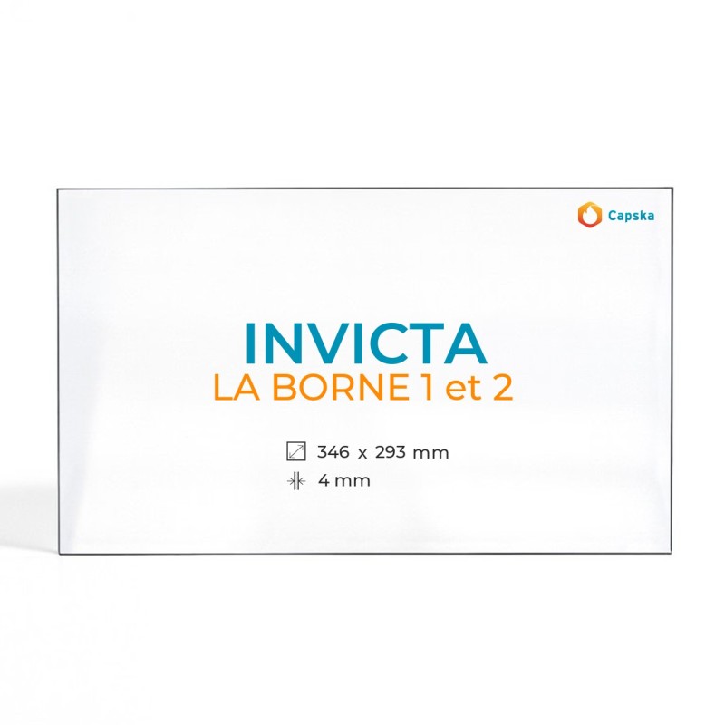 Cristall Invicta LA BORNE 1 ET 2 - Vidre Rectangle per estufa de llenya