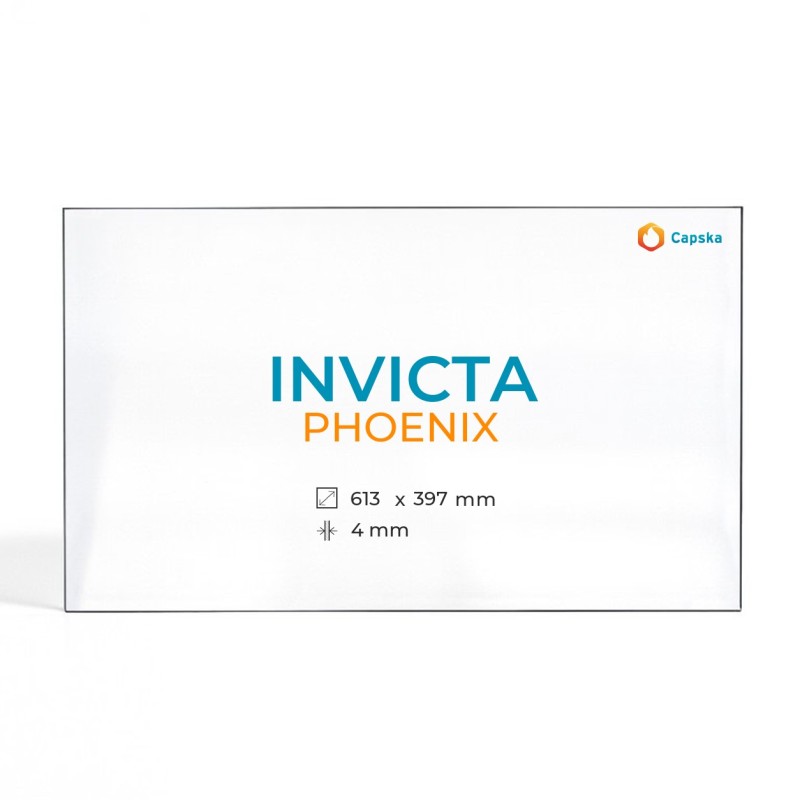 Cristal Invicta PHOENIX - Vidrio Rectángulo para estufa de leña