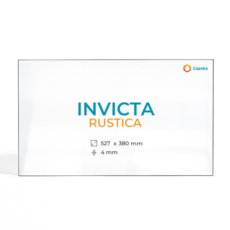 Cristal Invicta RUSTICA - Vidrio Rectángulo para estufa de leña