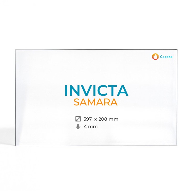Cristal Invicta SAMARA - Vidrio Rectángulo para estufa de leña