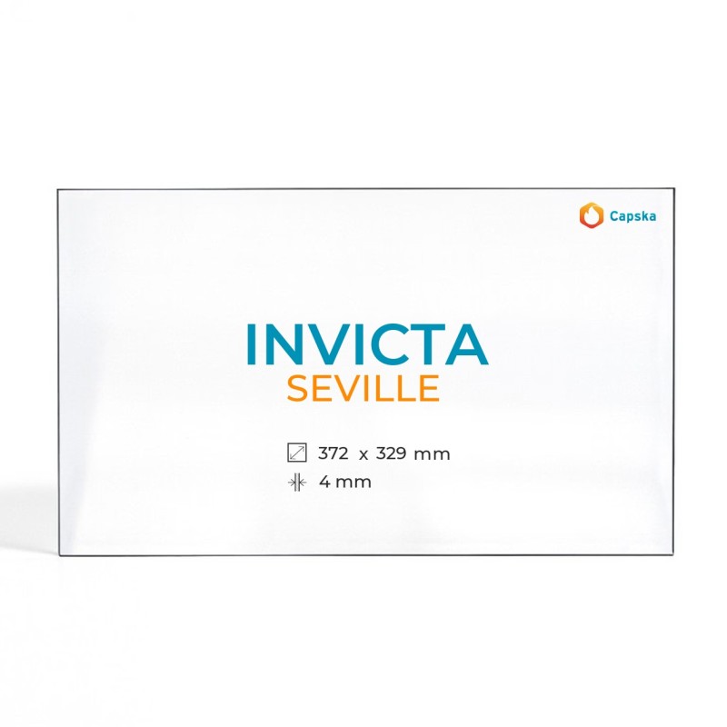 Cristal Invicta SEVILLE - Vidrio Rectángulo para Estufa de Leña
