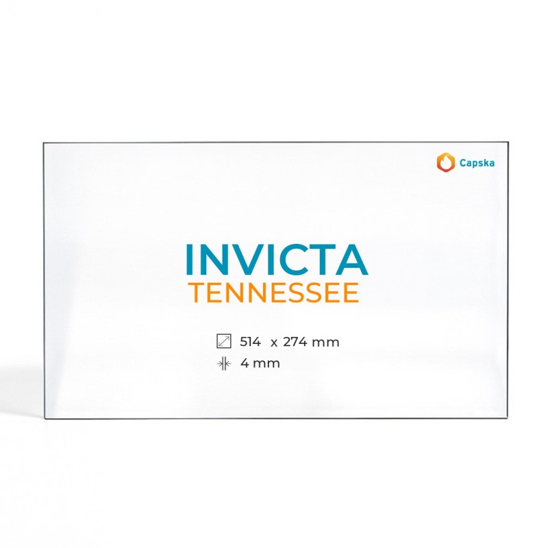 Cristal Invicta TENNESSEE - Vidrio Rectángulo para estufa de leña