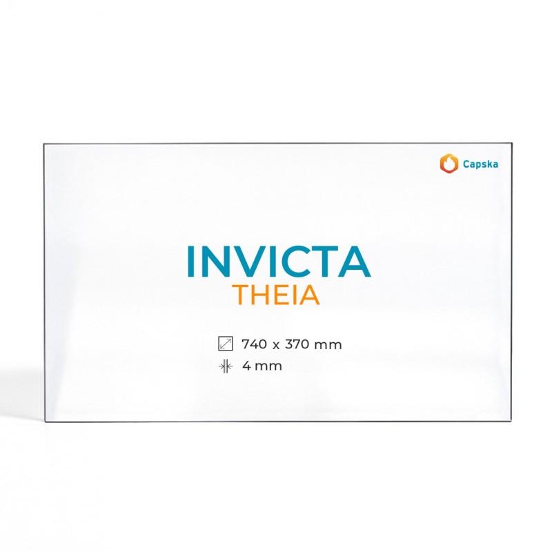 Cristall Invicta THEIA - Vidre Rectangle per estufa de llenya