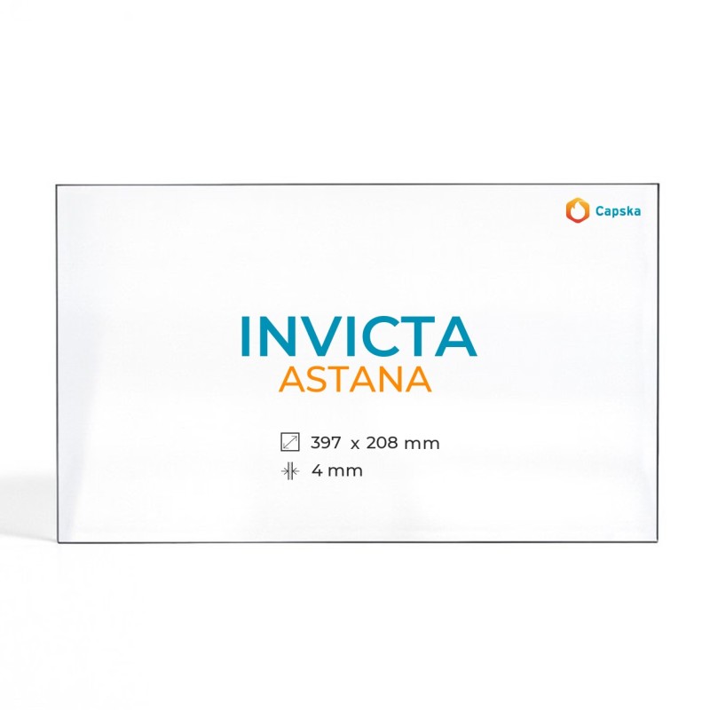 Vidre Invicta ASTANA per a estufa de llenya - Rectangular