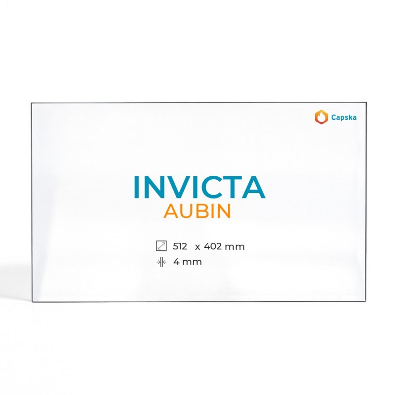 Cristall Invicta AUBIN - Vidre Rectangle per estufa de llenya