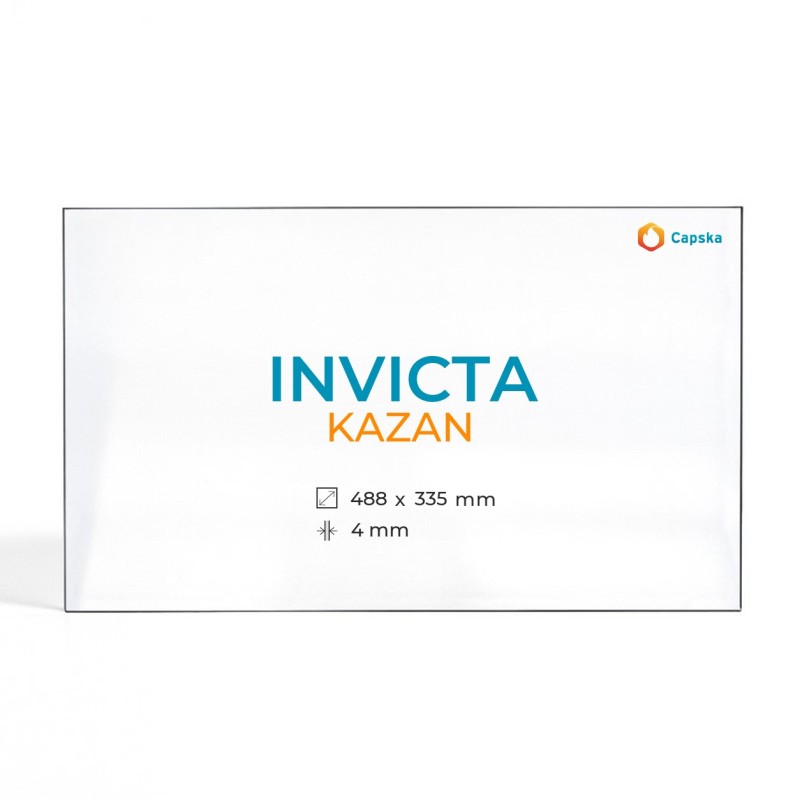 Cristall Invicta KAZAN - Vidre Rectangle per estufa de llenya