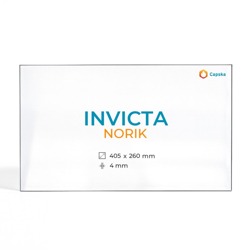 Cristal Invicta NORIK - Vidrio Rectángulo para Estufa de Leña