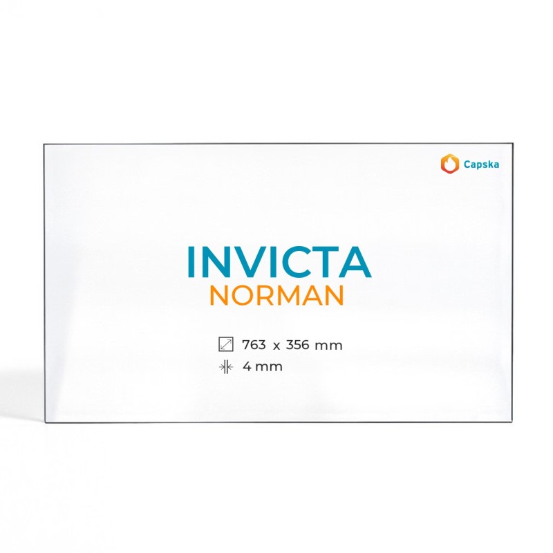 Cristal Invicta NORMAN - Vidrio Rectángulo para estufa de leña