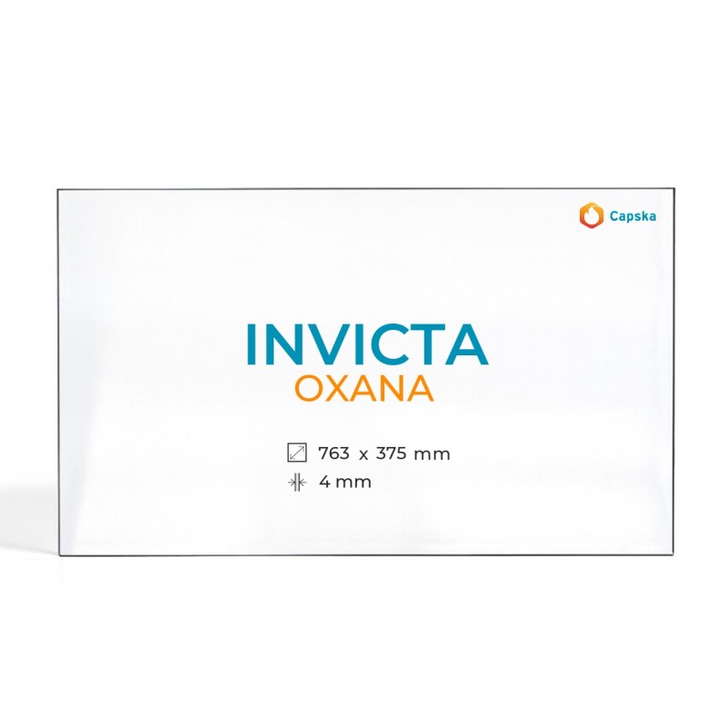 Cristal Invicta OXANA - Vidrio Rectángulo para estufa de leña