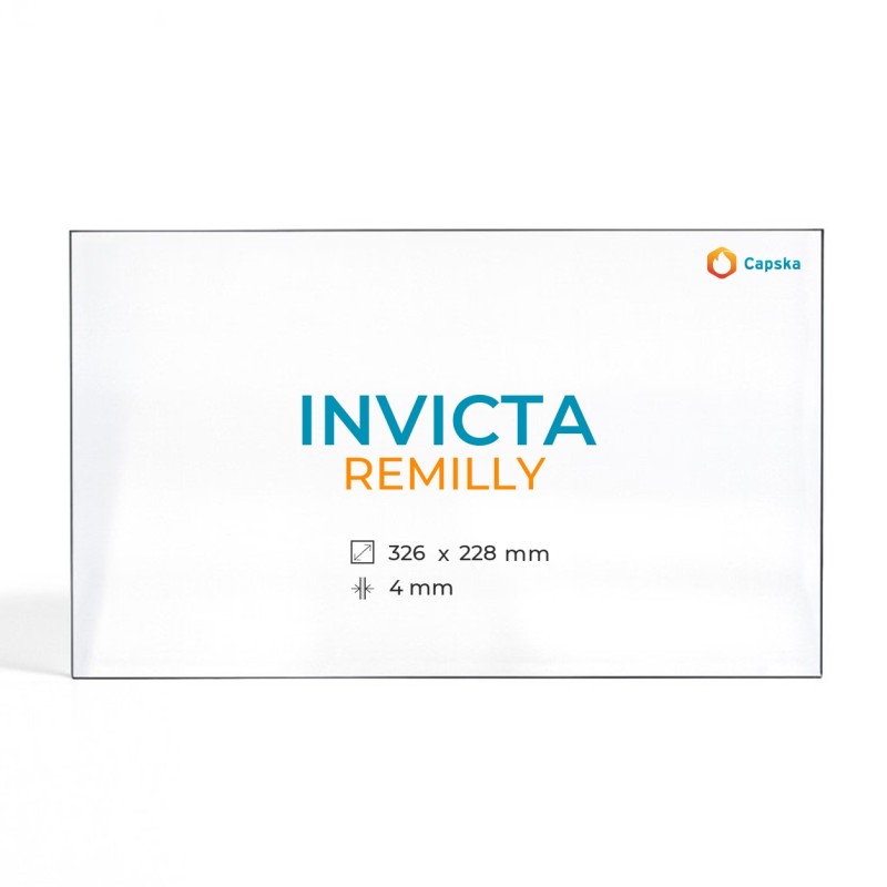 Cristal Invicta REMILLY - Vidrio Rectángulo para estufa de leña