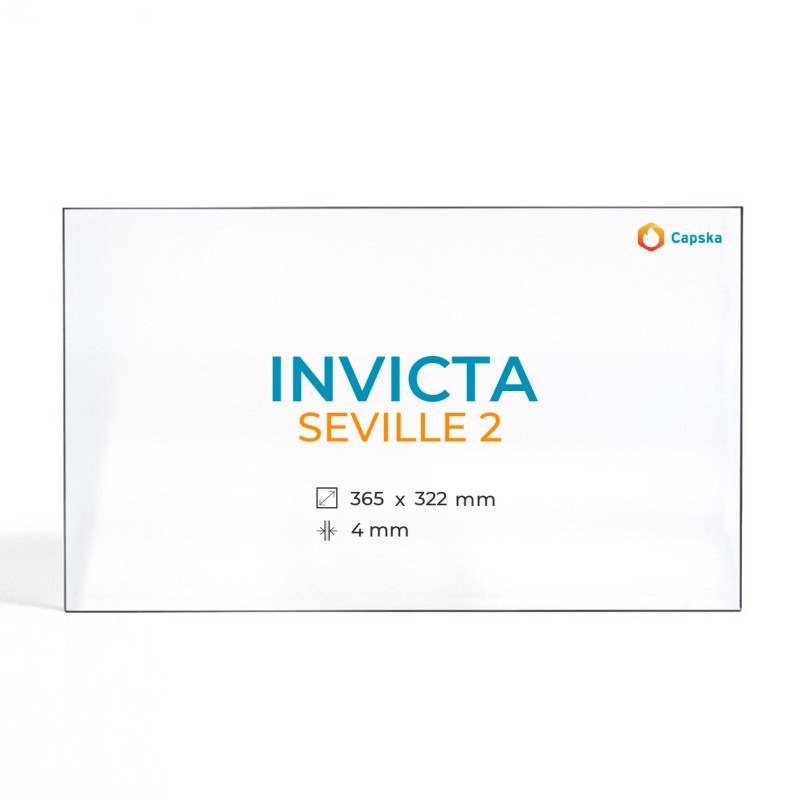 Cristall Invicta SEVILLE 2 - Vidre Rectangle per estufa de llenya