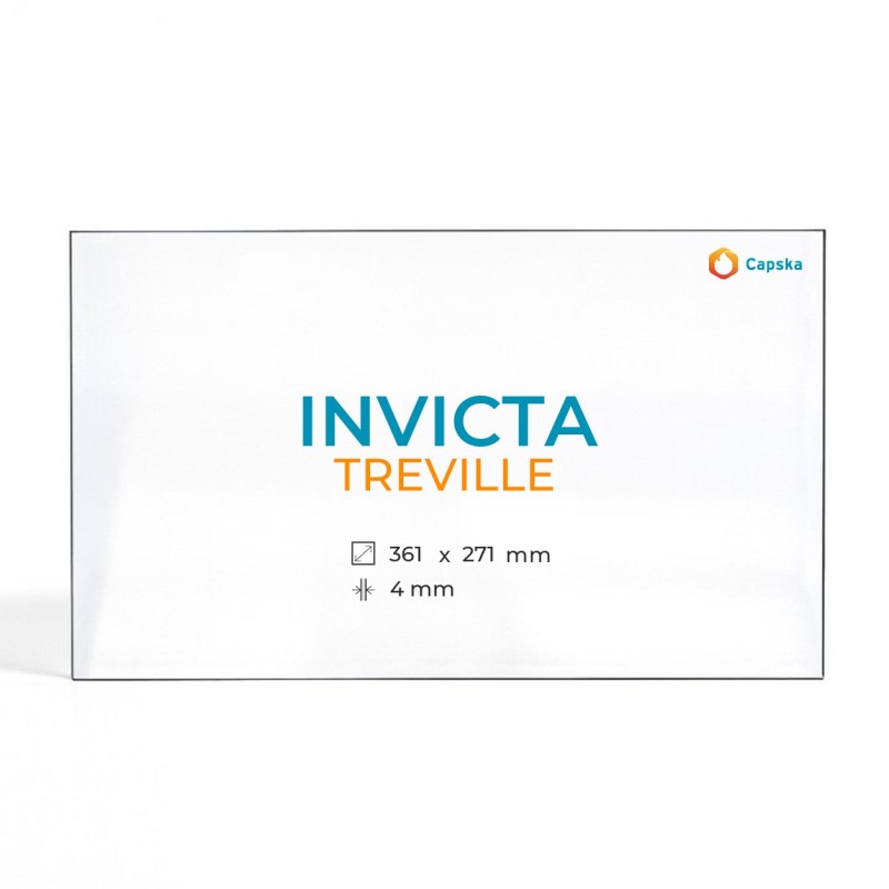 Cristal Invicta TREVILLE - Vidrio Rectángulo para estufa de leña