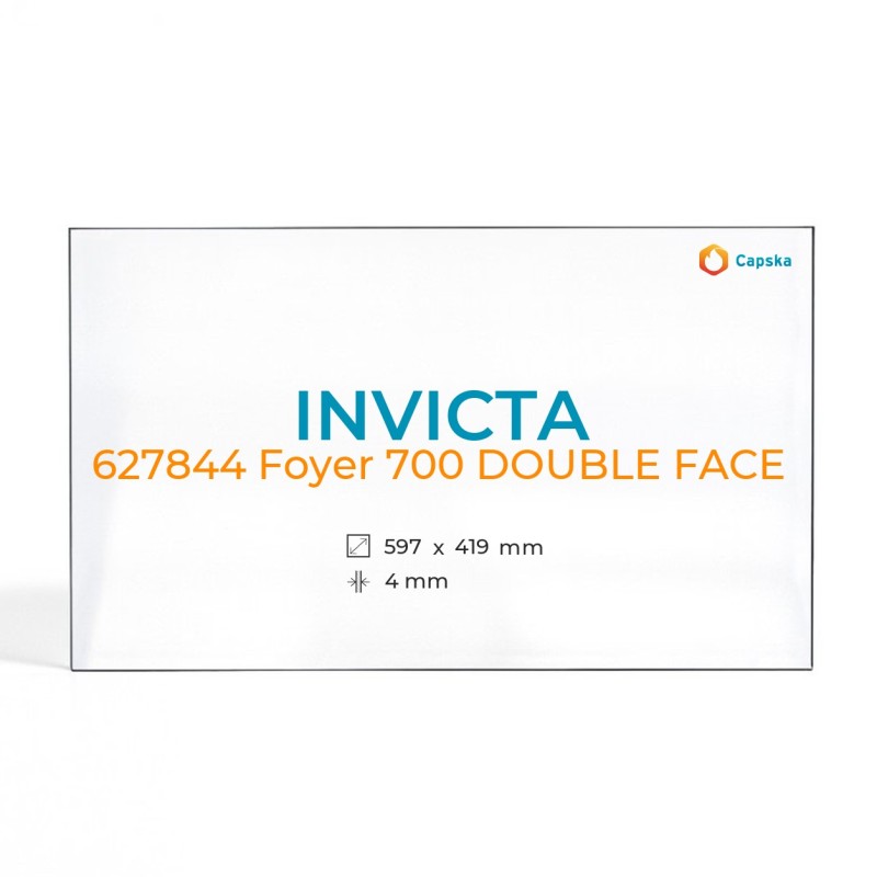 Cristall Invicta 627844 FOYER 700 DOUBLE FACE - Vidre Rectangle per xemeneia
