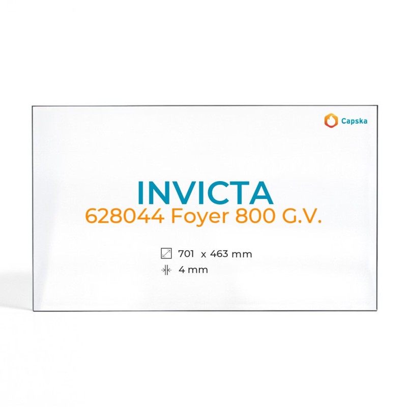 Vidre ceràmic Invicta 628044 Foyer 800 G.V. - Rectangle 701x463x4mm