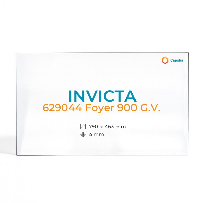 Cristal Invicta 629044 FOYER 900 G.V. - Vidrio Rectángulo para Chimenea