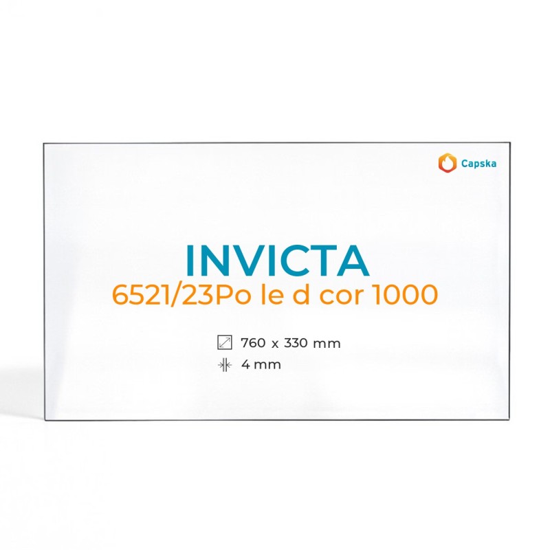 Vidre Rectangle Invicta 6521/23POÊLE DÉCOR 1000 - 760 x 330 x 4 mm