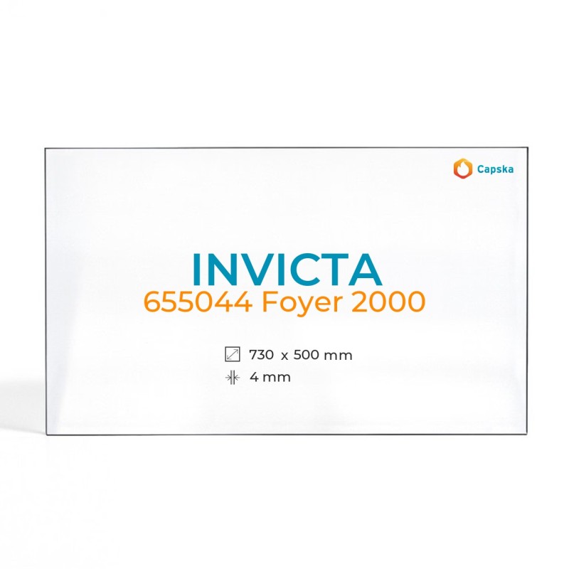 Cristal Invicta 655044 FOYER 2000 - Vidrio Rectángulo para chimenea