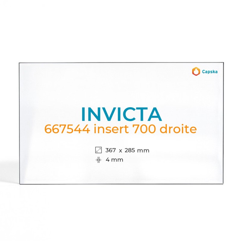 Vidrio Lateral Invicta Insert 700 -Cristal de Repuesto - Capska