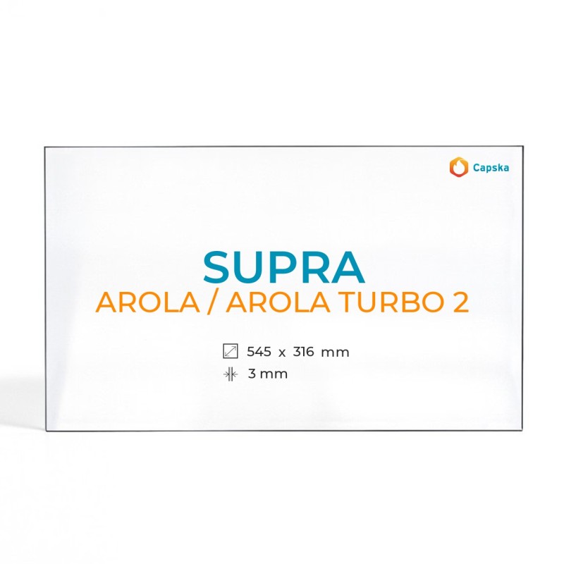 Vidre Rectangle per Estufa de Llenya - Marca SUPRA - Model AROLA / AROLA TURBO 2