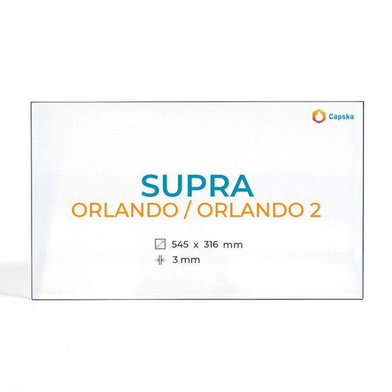 Cristal Supra ORLANDO / ORLANDO 2 - Vidrio Rectángulo para estufa de leña