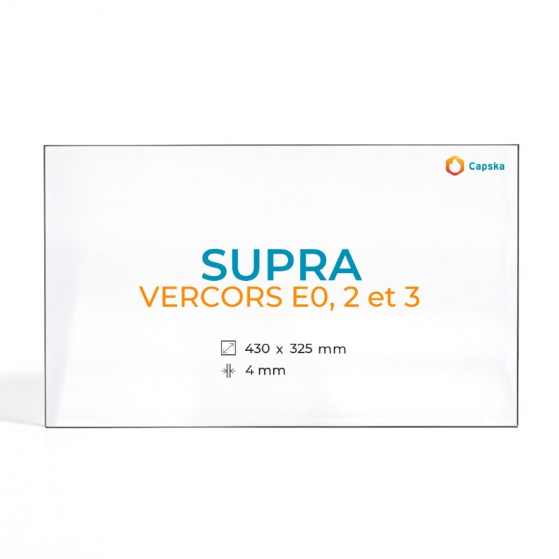 Cristall Supra VERCORS E0, 2 ET 3 - Vidre Rectangle per estufa de llenya