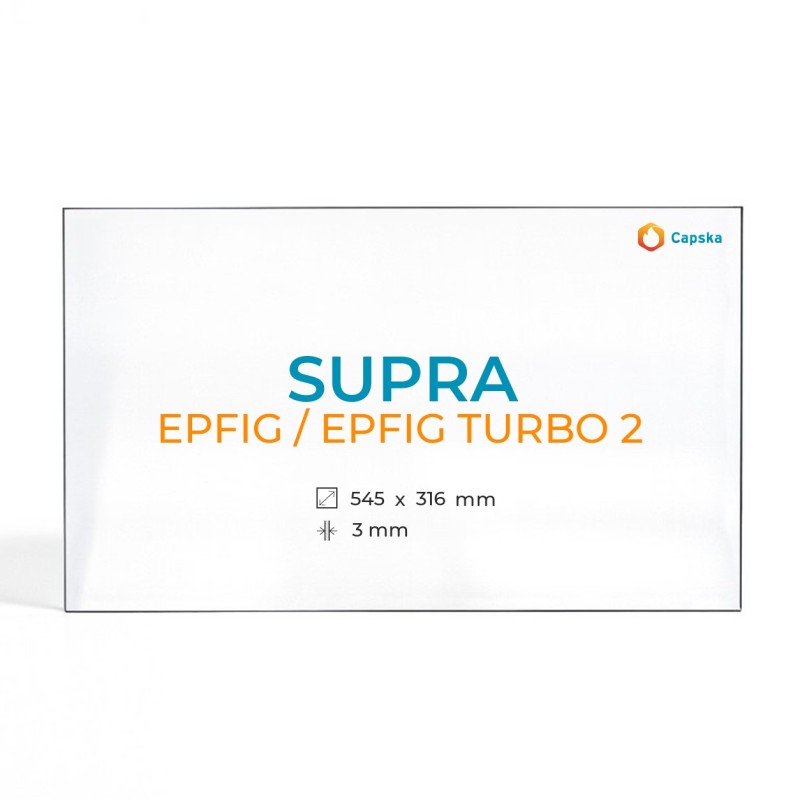Vidre rectangle per estufa de llenya SUPRA EPFIG / EPFIG TURBO 2