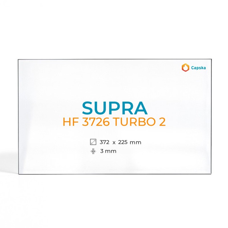 Cristal Supra HF 3726 TURBO 2 - Vidrio Rectángulo para estufa de leña