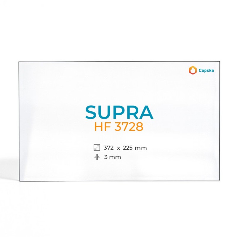 Cristal Supra HF 3728 - Vidrio Rectángulo para estufa de leña