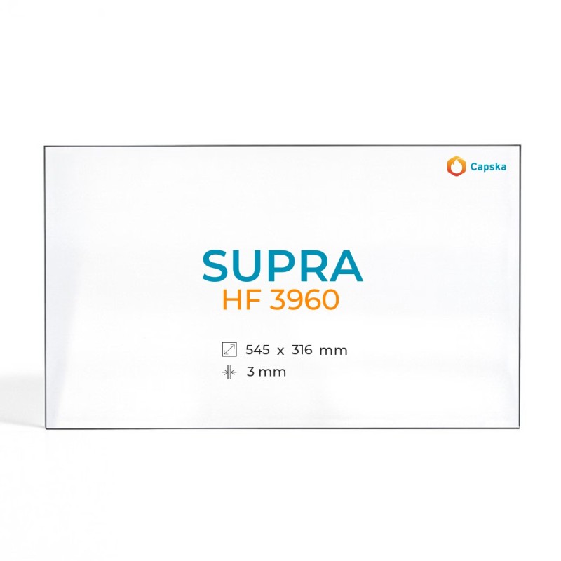 Cristal Supra HF 3960 - Vidrio para estufa de leña