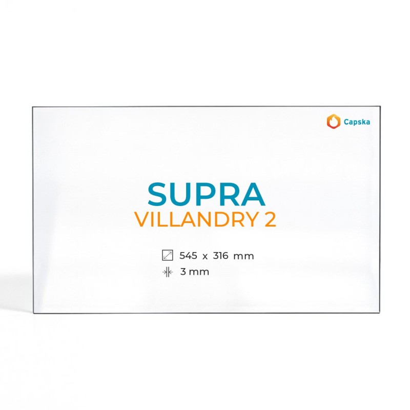 Cristall Supra VILLANDRY 2 - Vidre Rectangle per estufa de llenya