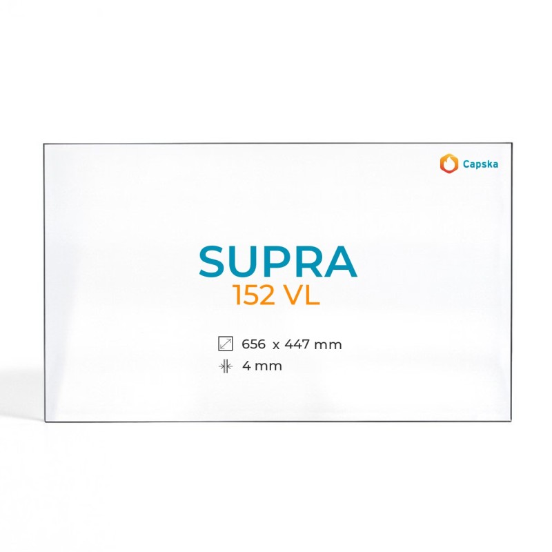Cristal Supra 152 VL - Vidrio Rectángulo para inserto de chimenea