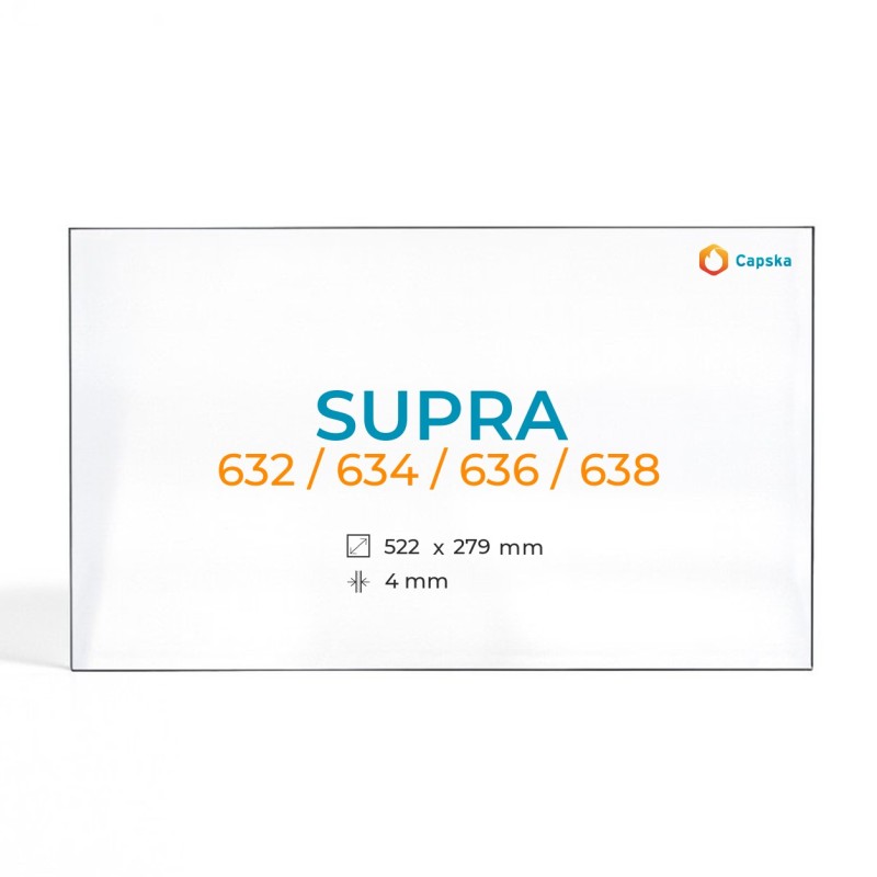 Cristal Supra 632/634/636/638 - Vidrio Rectangular para Chimenea