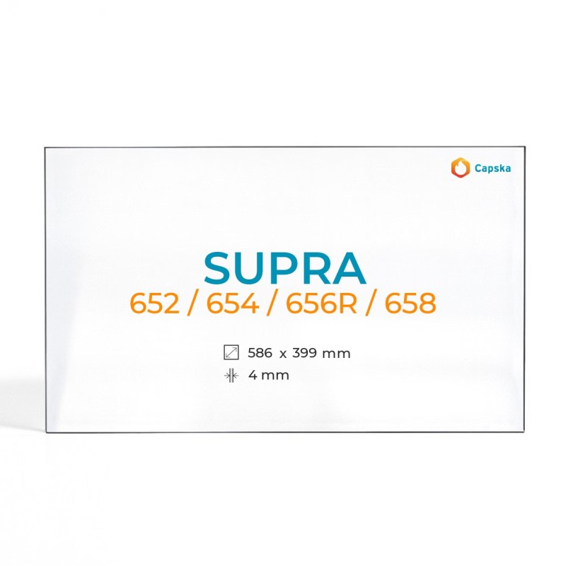 Cristal Supra 652 / 654 / 656R / 658 - Vidrio Rectángulo para chimenea