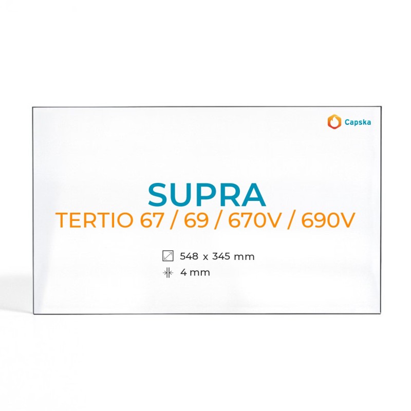 Vidre cristall Supra TERTIO per xemeneia - Dimensions i certificació