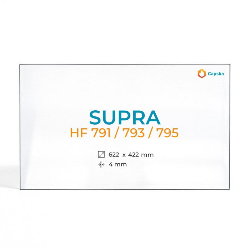 Cristall Supra HF 791 / 793 / 795 - Vidre Rectangle per inserit de xemeneia