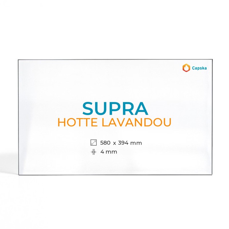 Cristal Supra HOTTE LAVANDOU - Vidrio Rectángulo para inserto de chimenea