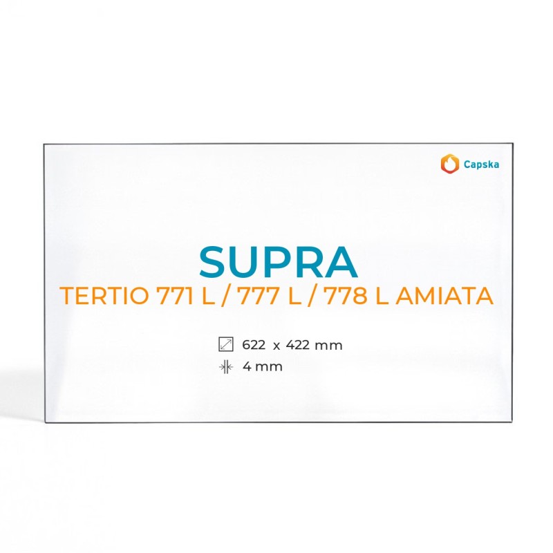 Vidre ceràmic SUPRA TERTIO 771 L / 777 L / 778 L AMIATA - Rectangle 622x422x4 mm