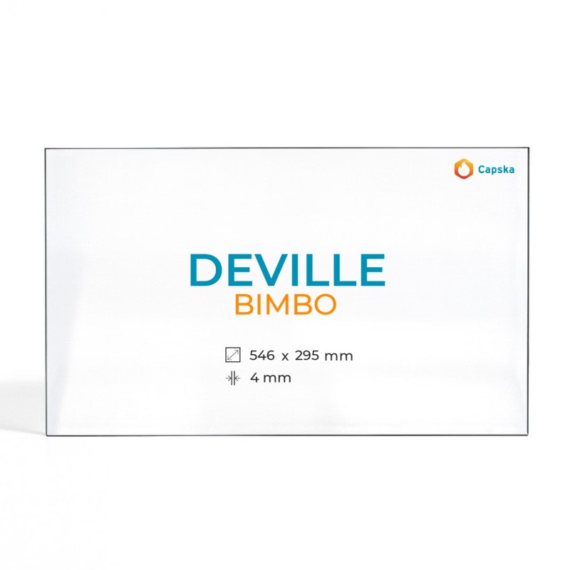 Cristal Deville BIMBO - Vidrio Rectángulo para estufa de leña