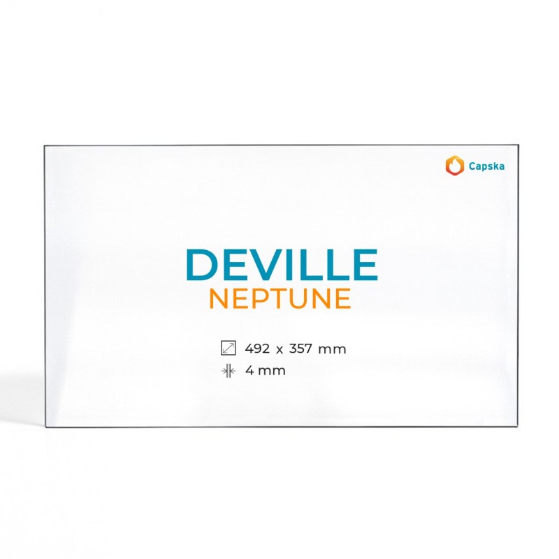 Cristal Deville NEPTUNE - Vidrio Rectángulo para estufa de leña