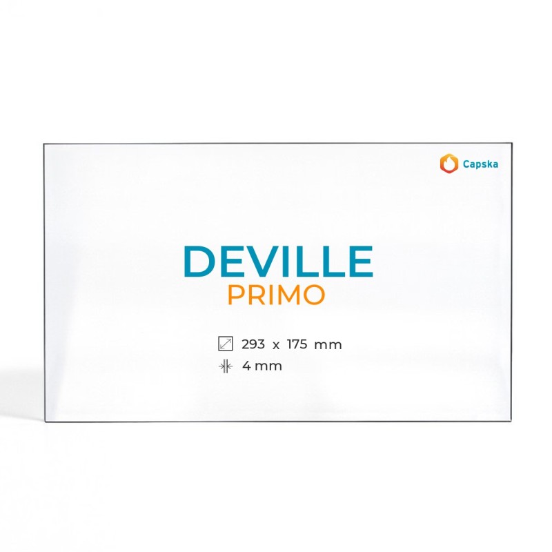 Cristall Deville PRIMO - Vidre Rectangle per estufa de llenya