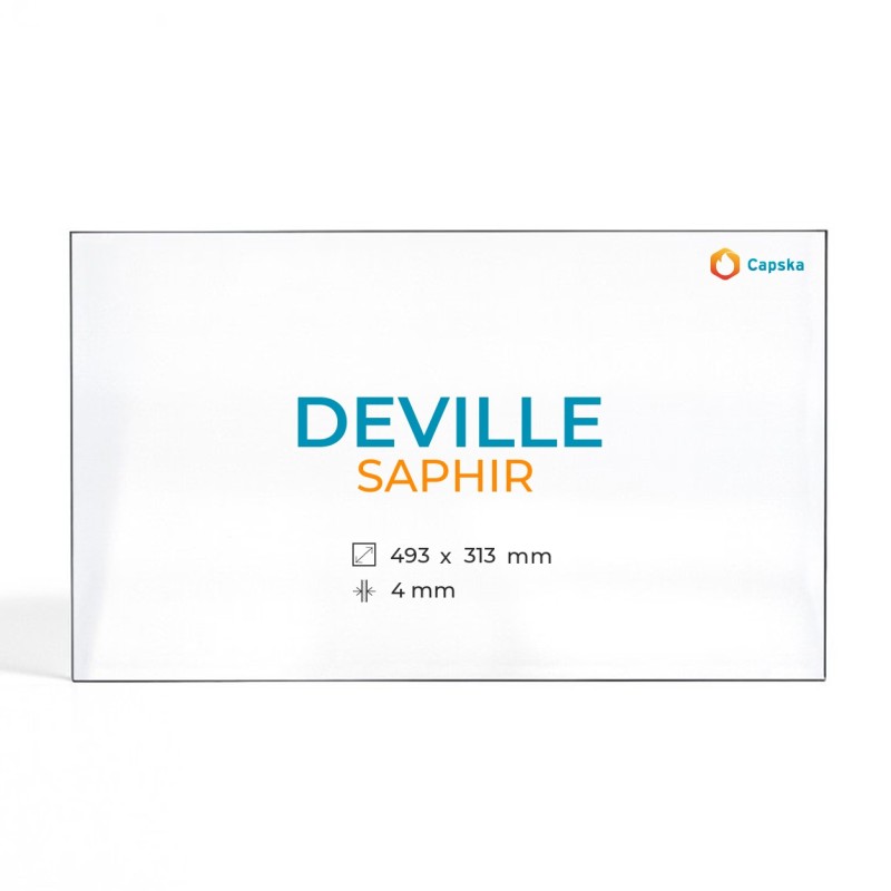 Cristal Deville SAPHIR - Vidrio Rectangular para Estufa de Leña