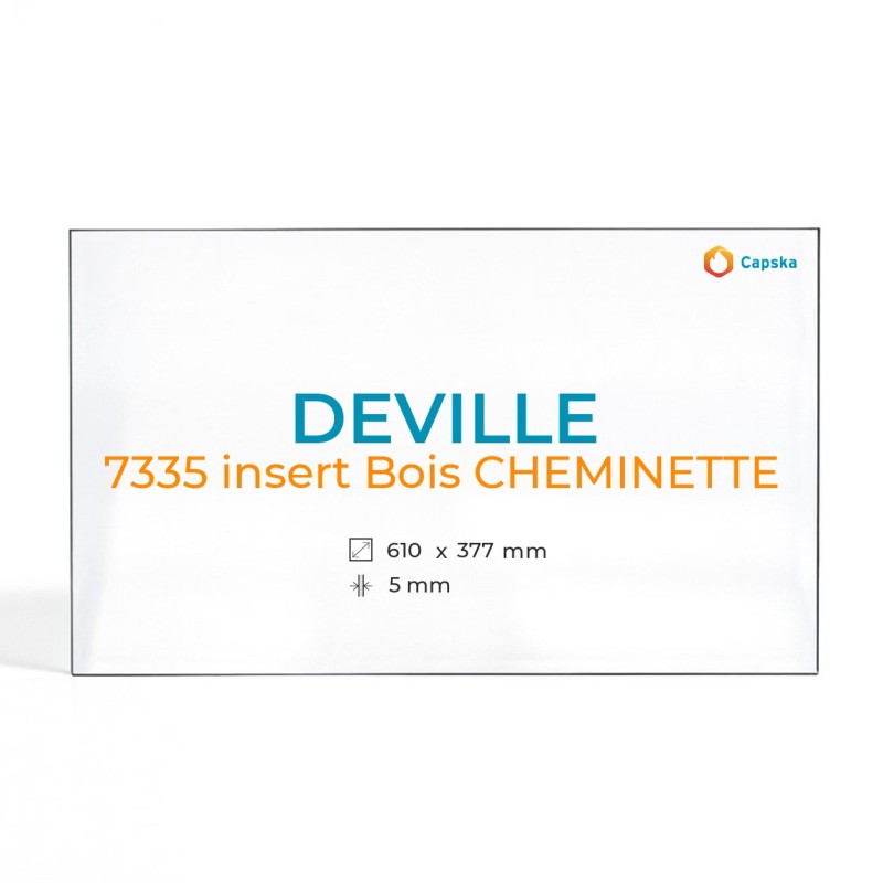 Vidre ceràmic Deville 7335 INSERT BOIS CHEMINETTE - Rectangle