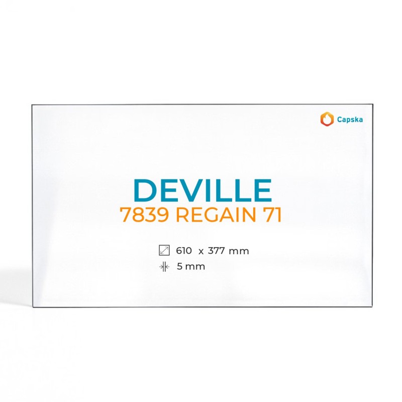 Cristall Deville 7839 REGAIN 71 - Vidre Rectangle per xemeneia
