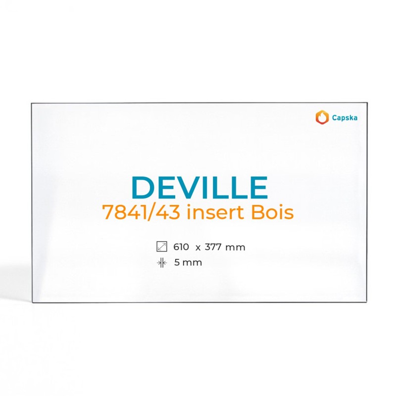Vidre ceràmic Deville 7841/43 INSERT BOIS - Rectangle 610x377x5mm