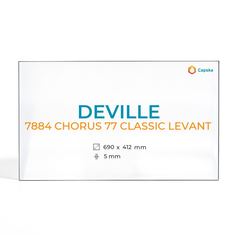 Cristall Deville 7884 CHORUS 77 CLASSIC LEVANT - Vidre Rectangle per xemeneia