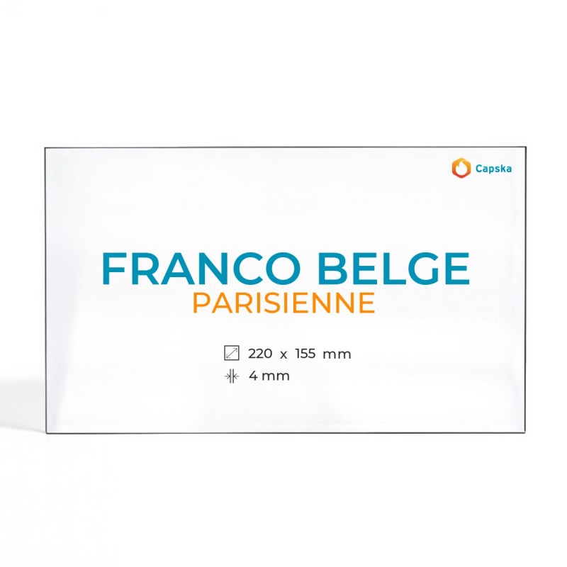 Cristal Franco Belge PARISIENNE - Vidrio Rectángulo para estufa de leña