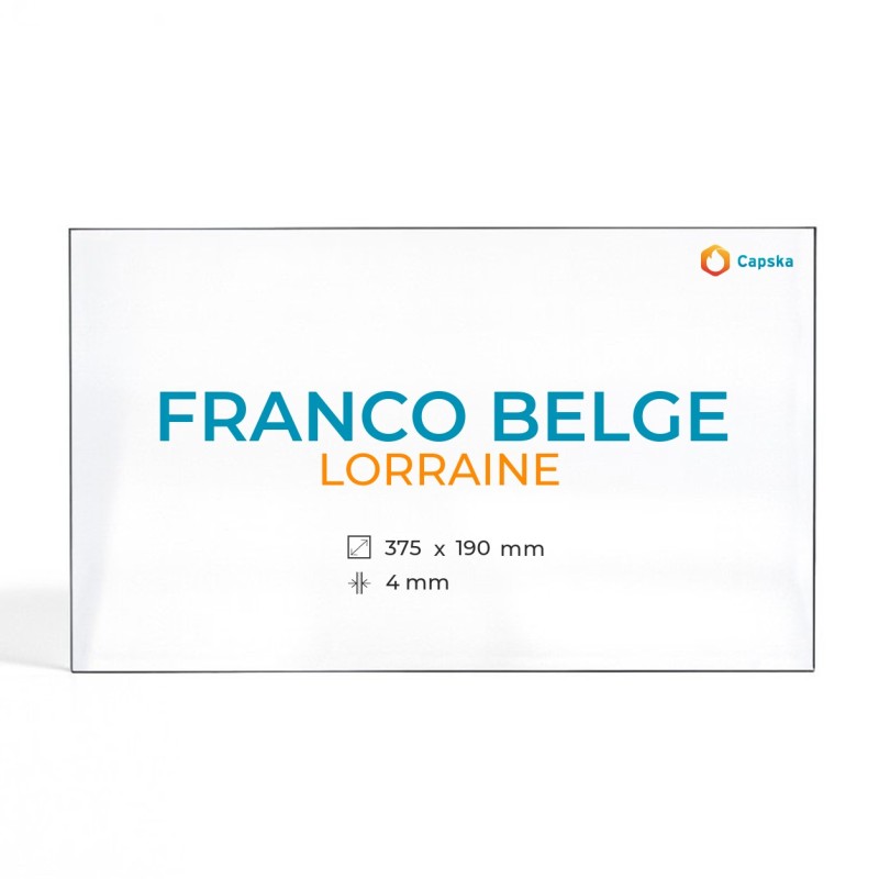 Cristal Franco Belge LORRAINE - Vidrio Rectángulo para estufa de leña
