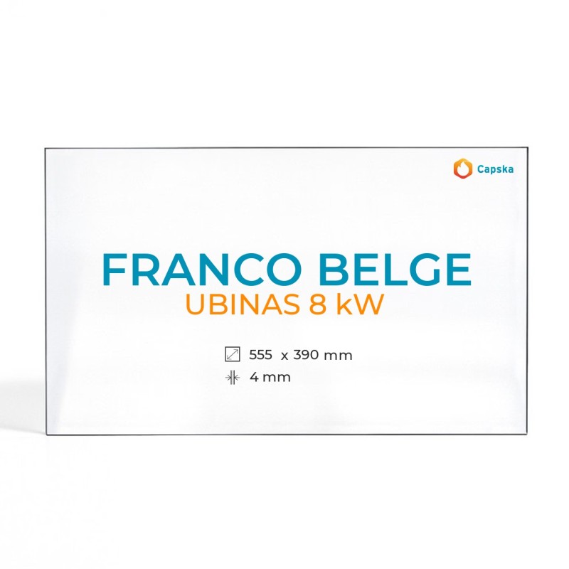 Vidre ceràmic Franco Belge UBINAS 8 kW - Rectangle - 555x390x4 mm