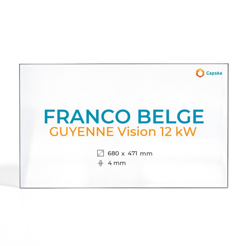 Cristal Franco Belge GUYENNE VISION 12 KW - Vidrio Rectángulo Serigrafiado